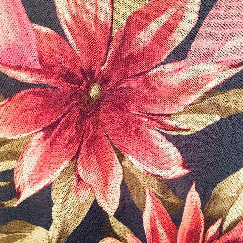 Weston Wear pink & black semi-sheer floral top - Picture 3 of 6